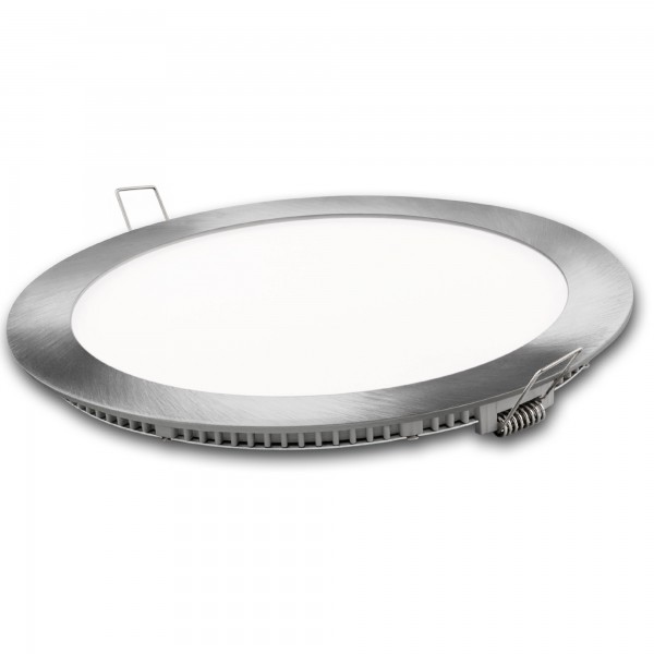 Downlight led redondo plata 18w. neutra
