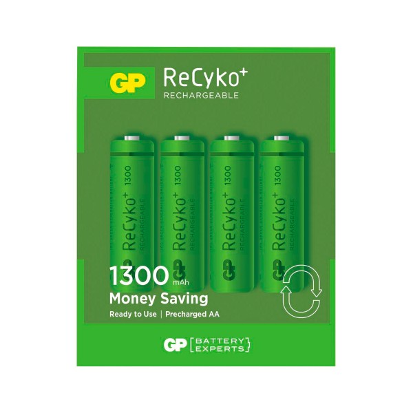 Gp pila recargable lr06 aa 1.2v ni-mh 1300mah blister de 4 unidades