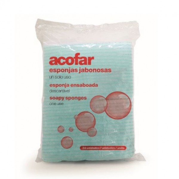 Acofar Esponja Enjabonada Desechable 24 Unidades