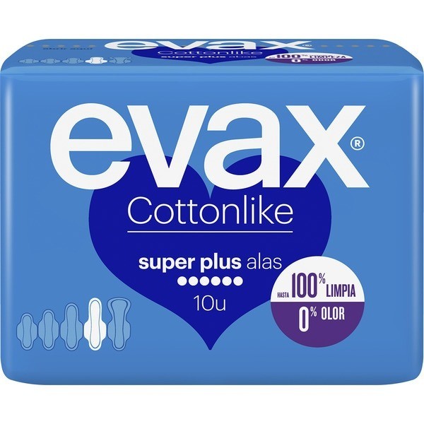 Evax Cottonlike super plus alas 10 uds.