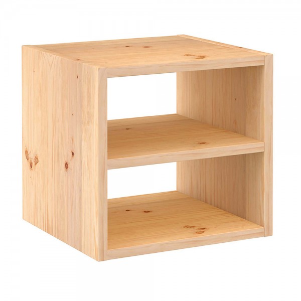 Estanteria modular 1 cubos + balda intermedia dinamic pino macizo 36,2 x 33 x 36,2 cm
