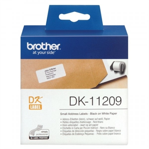 Brother etiquetas dk11209 dirección 29x69 mm 800 u
