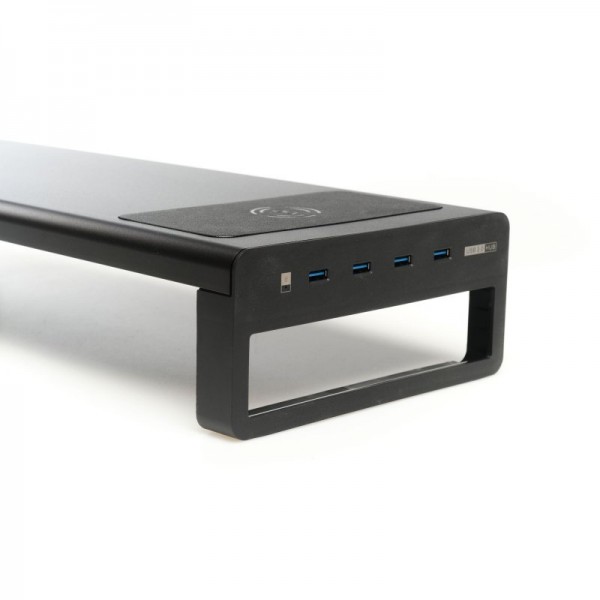 Iggual soporte elevador monitor + hubx4p +carga qi