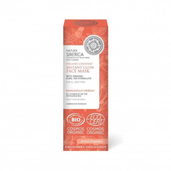 Natura siberica instant glow mascarilla facial todo tipo de pieles 200ml