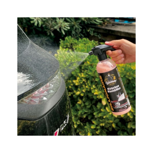 Billionaire Waterless Wash&Wax Limpieza en Seco con Cera Líquida Rápida en Spray Sin Necesidad de Agua Aroma a Melocotón 750ml