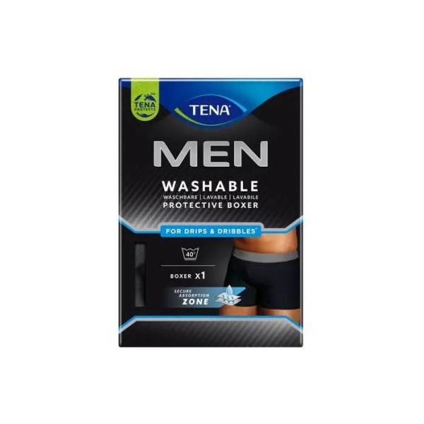 Tena Men Boxer Negro Lavable T/s 1u
