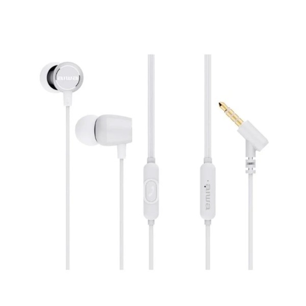 Aiwa estm-30wt white / auriculares inear con cable