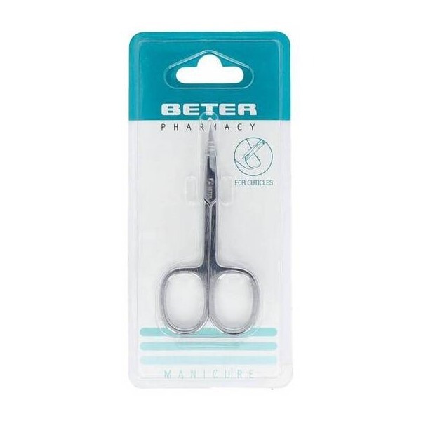 Beter Tijera Manicura Pieles Curva Cromada 9,2 cm