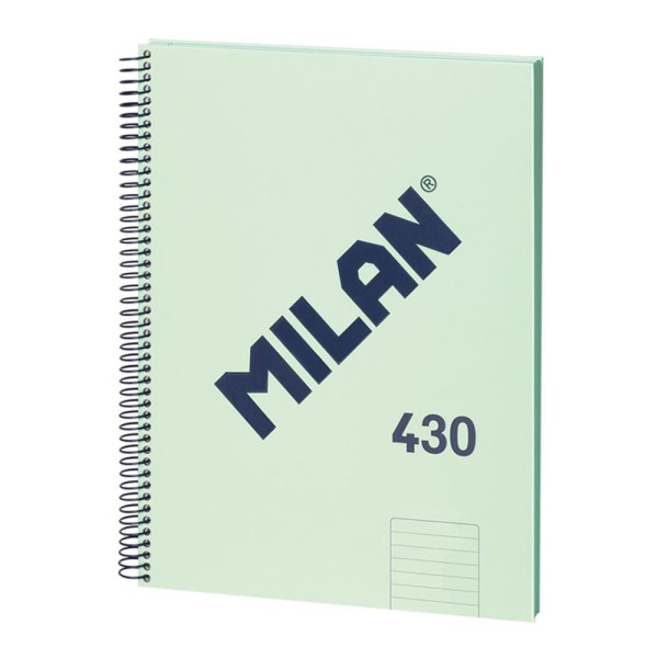 Cuaderno a4 con espiral pautado 7 mm verde (pack 3 unidades)