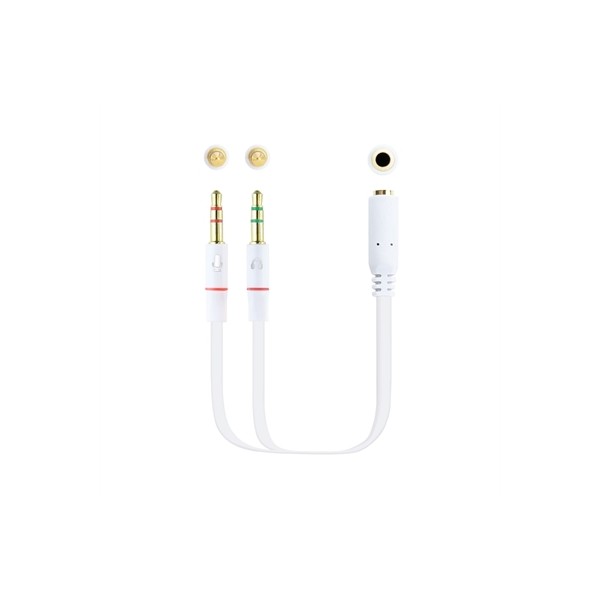 Nanocable cable audio jack 3.5/h 2xjack 3.5/m 20cm