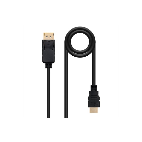 Nanocable cable conversor dp a hdmi 1,5 m negro