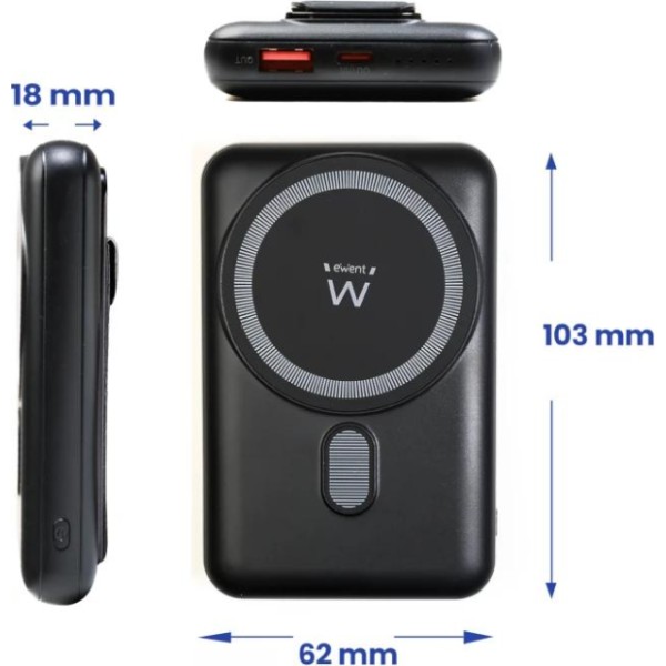 Ewent powerbank 10000mah magsafe pd 22,5w