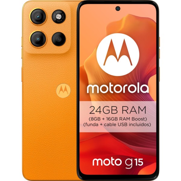 Motorola moto g15 4g orange / 8+128gb / 6.72" full fhd+