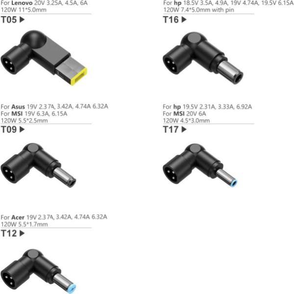 Iggual cargador universal automático cua-5t-120w