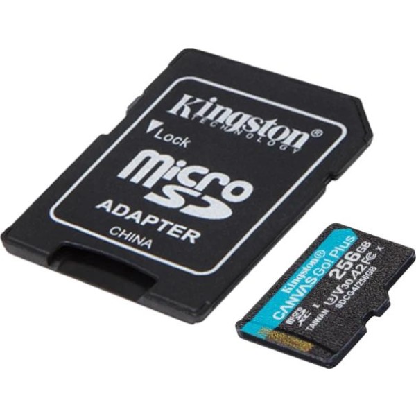 Kingston microsd canvas go! plus 4 256gb 200 mb-s