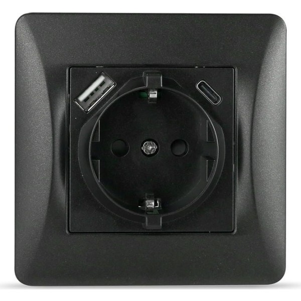 S-empot.onlex grafito enchufe+usb+type c