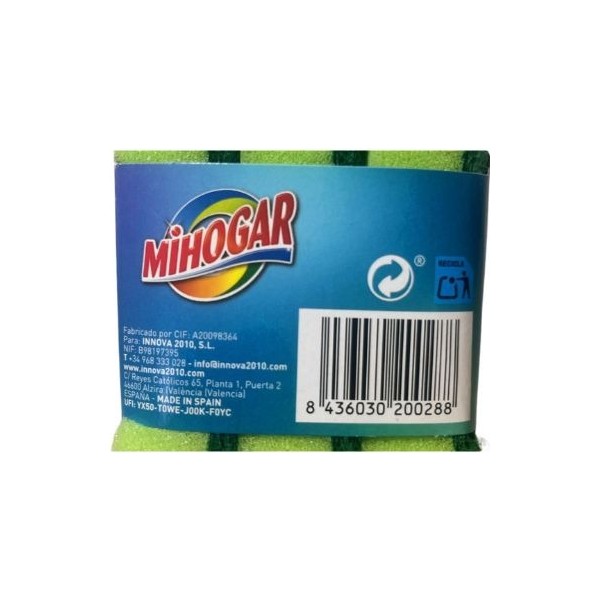 Mihogar estropajo Verde 3 unidades