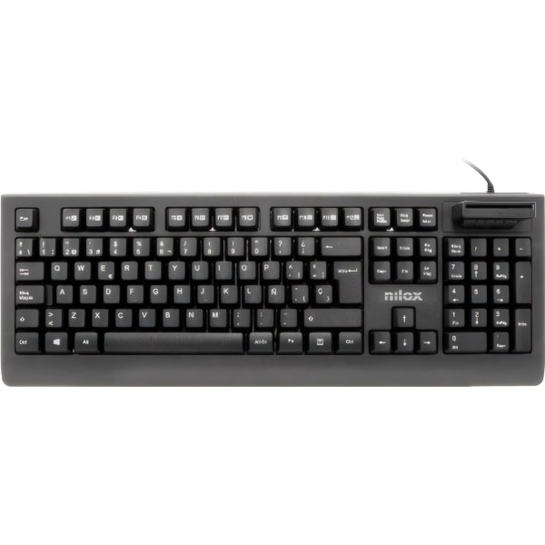 Nilox nxkire0002 negro / teclado con cable y lector de tarjetas dni-e